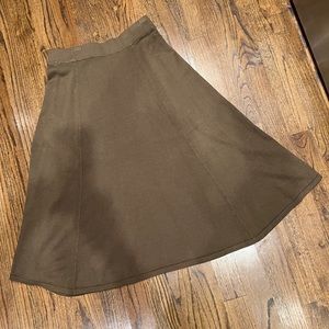 Motto Olive Green Brown Knit Long Maxi Skirt Sz Large